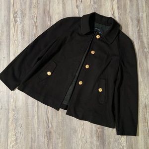 Zara Basic Collection Shift Jacket w/ Gold Buttons